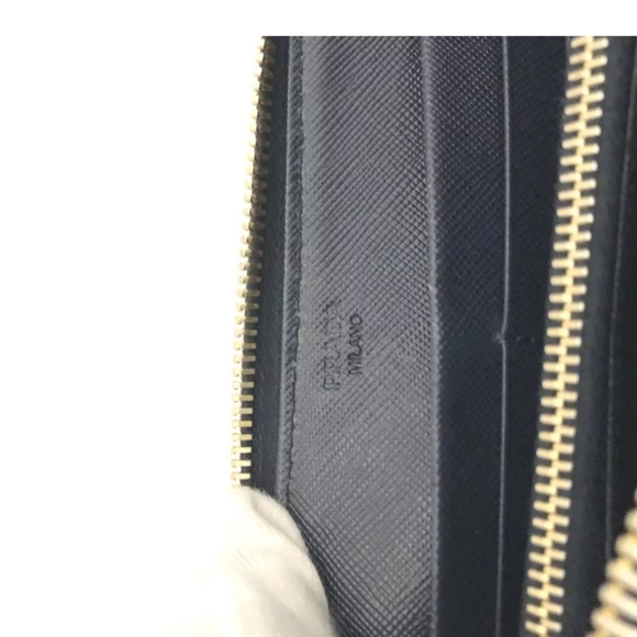 PRADA Saffiano Leather Zip Around Long Wallet - Picture 8 of 8